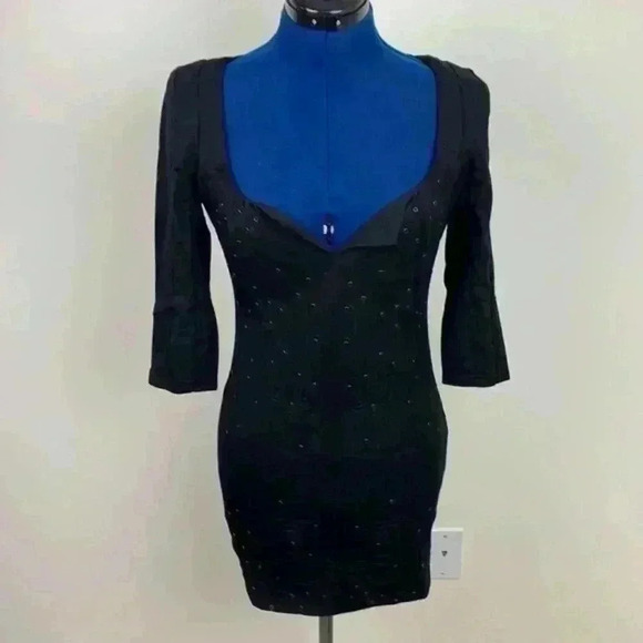 Lucy Paris Dresses & Skirts - 🆕nwt Lucy Paris plunge front black mini